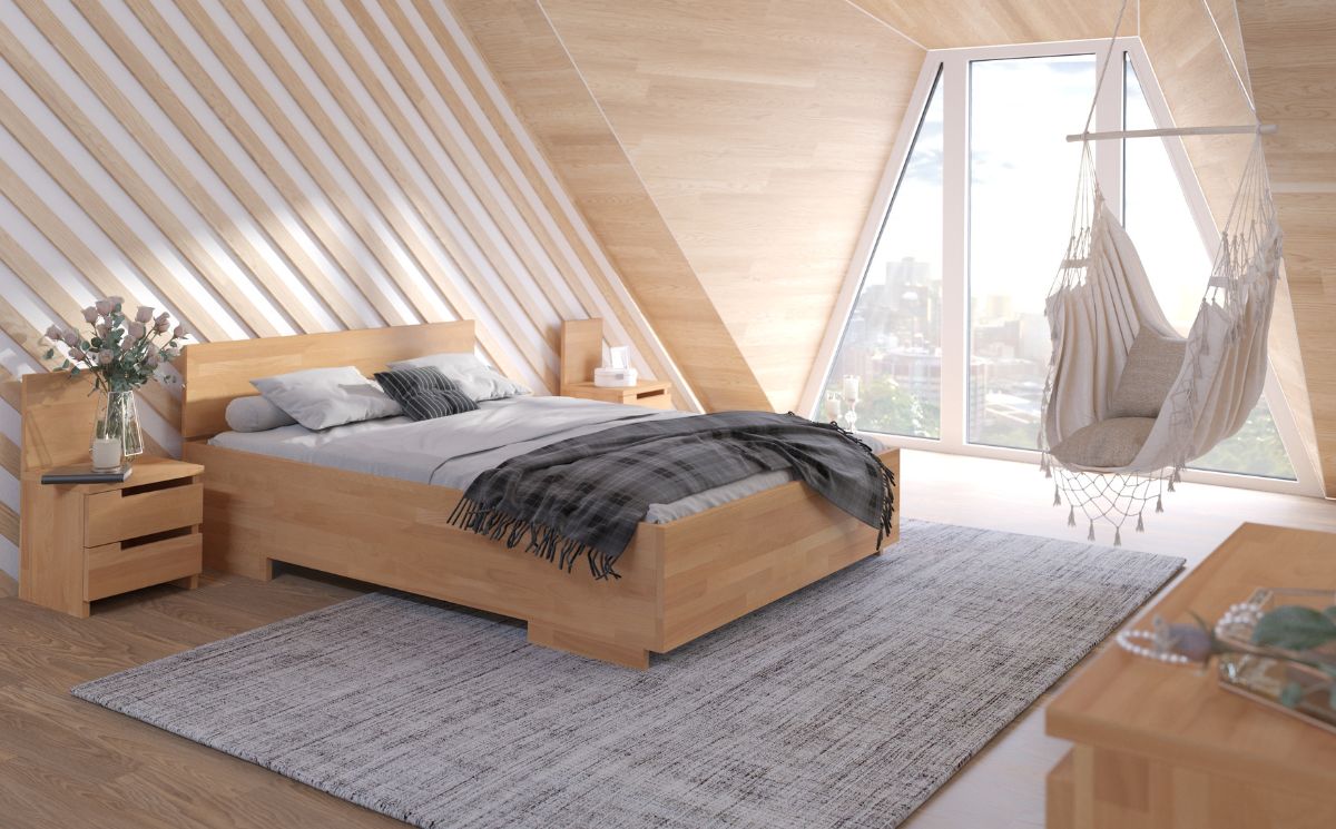 Łóżko drewniane bukowe Visby Bergman