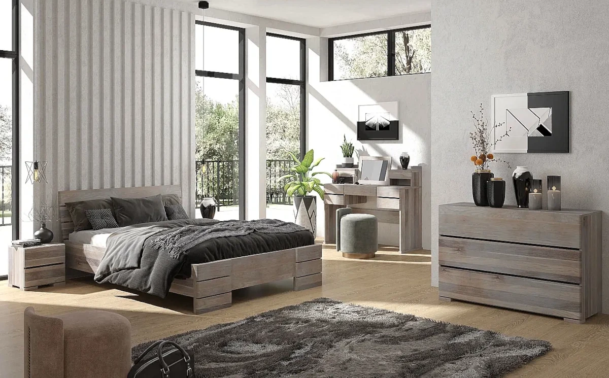 Drewniana komoda dębowa Visby Sandemo 3S / szer. 120 cm