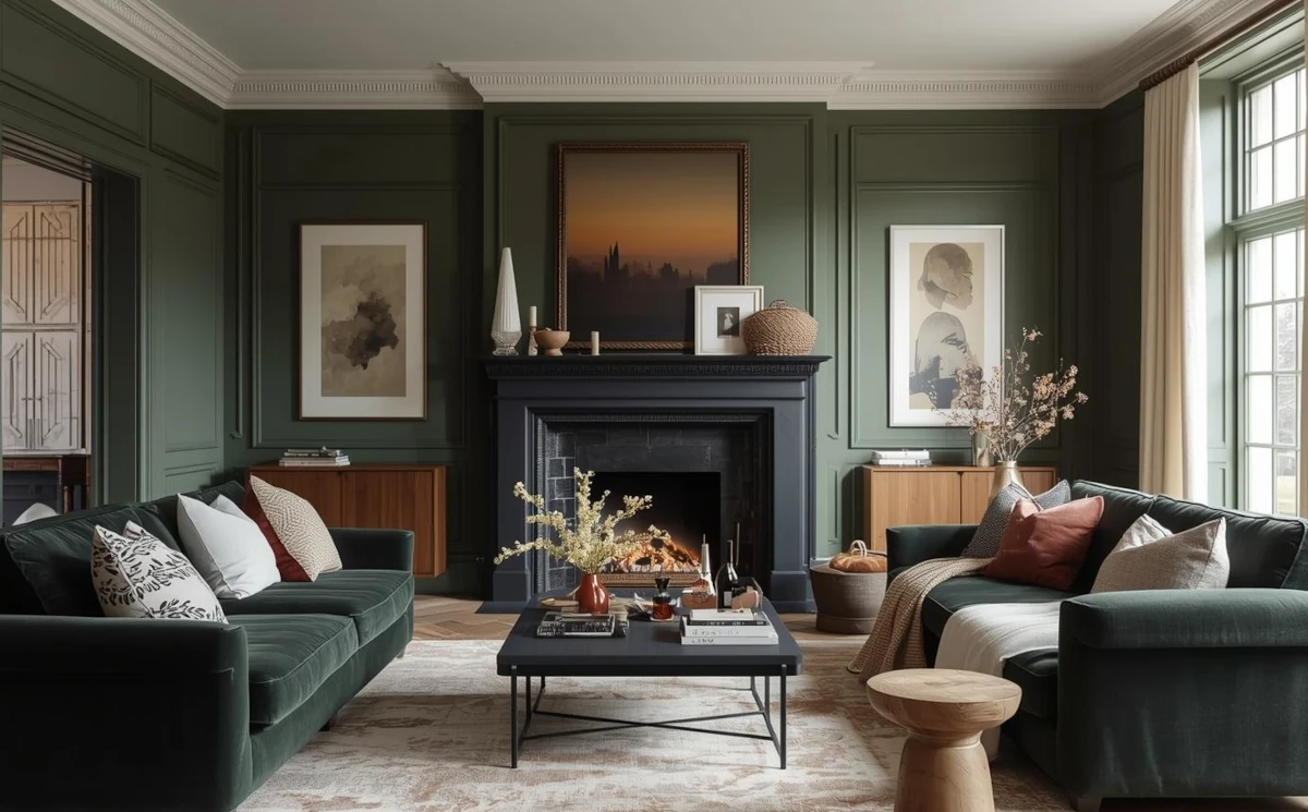 Wnętrze w ziemistych kolorach