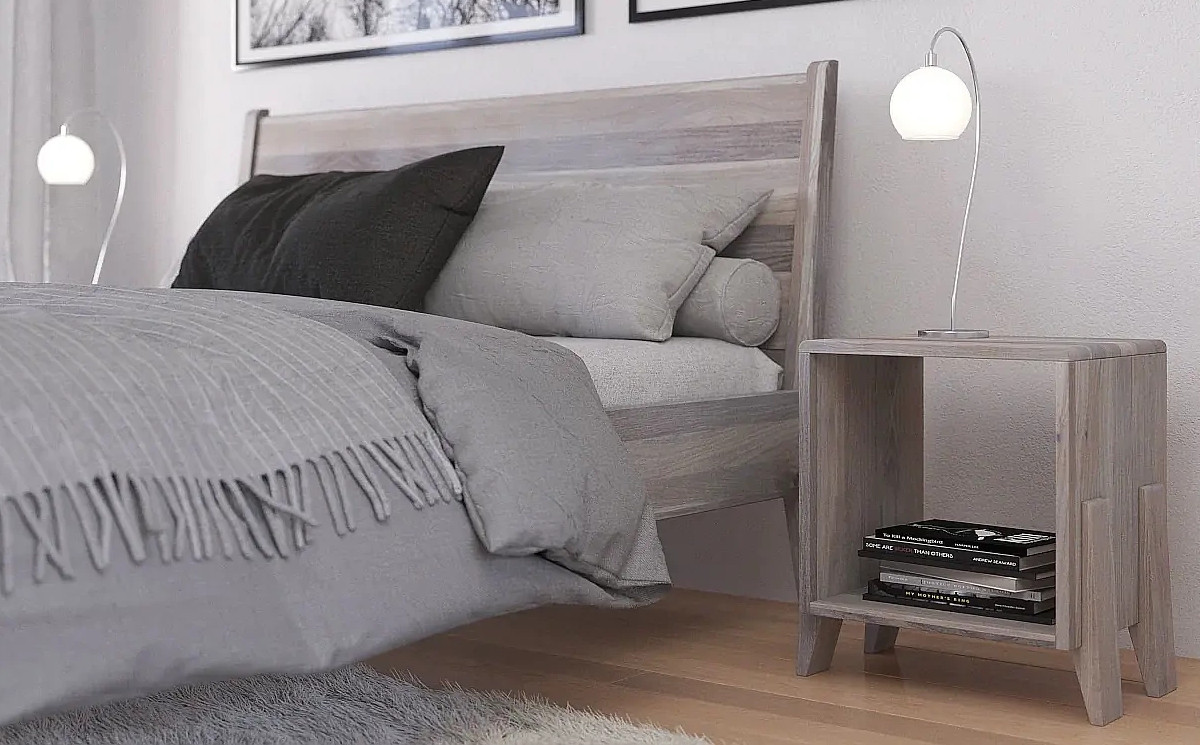 Łóżko drewniane dębowe Visby RADOM