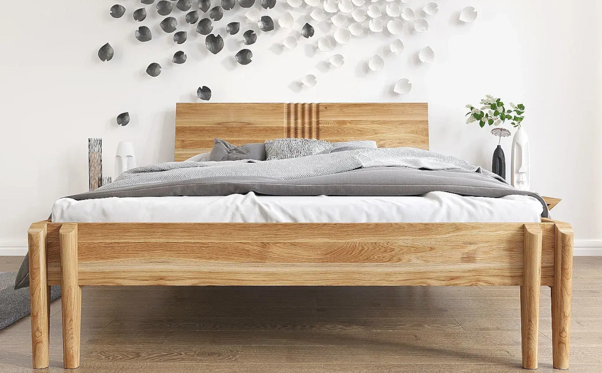 Łóżko drewniane dębowe Visby POZNAŃ