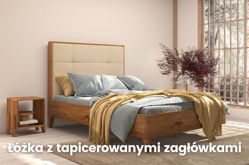 Łóżka z tapicerowanymi zagłówkami