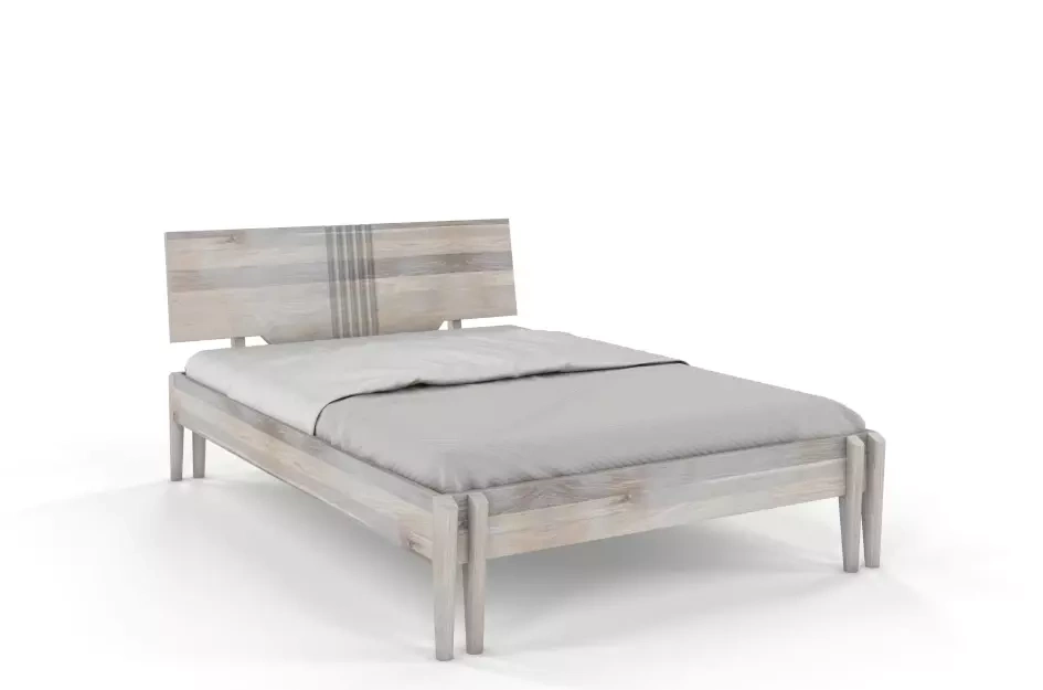 Łóżko drewniane dębowe Visby POZNAŃ / 140x200 cm, olej bielony