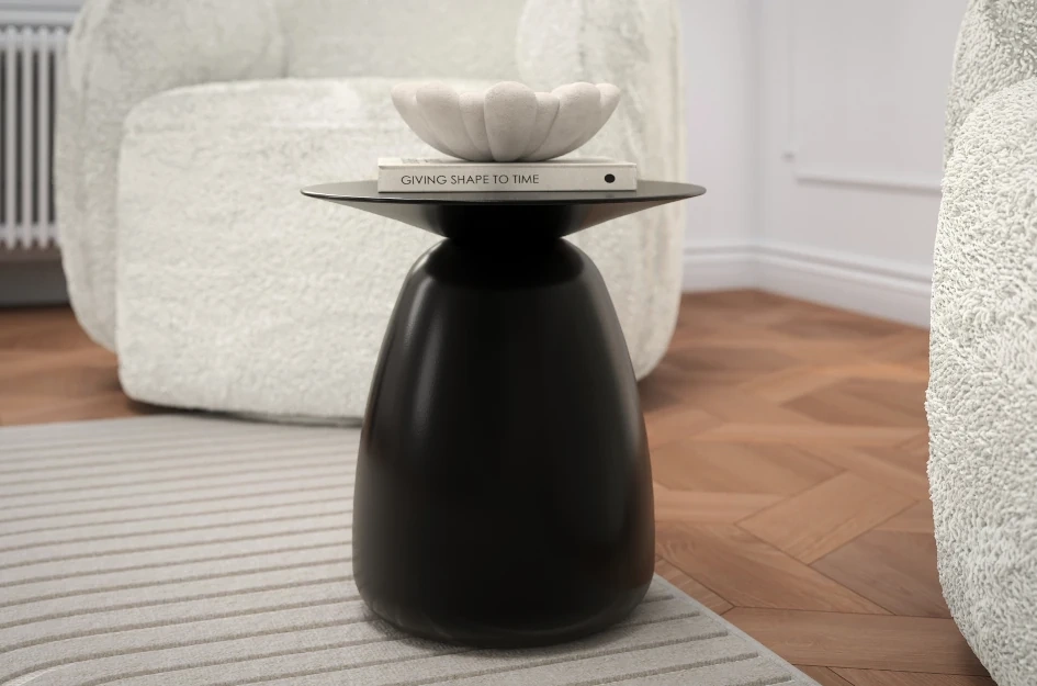 Stolik drewniany BAOBAB 34 różne kolory, wys. 34 cm / kolor czarny