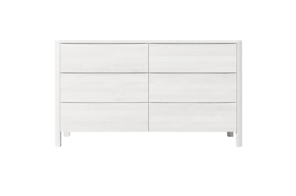 Drewniana komoda bukowa Visby MODENA LOW 150 / kolor biały