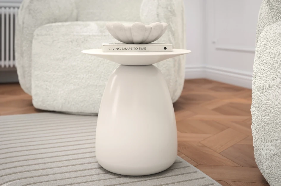 Stolik drewniany BAOBAB 34 różne kolory, wys. 34 cm / kolor biały RAL