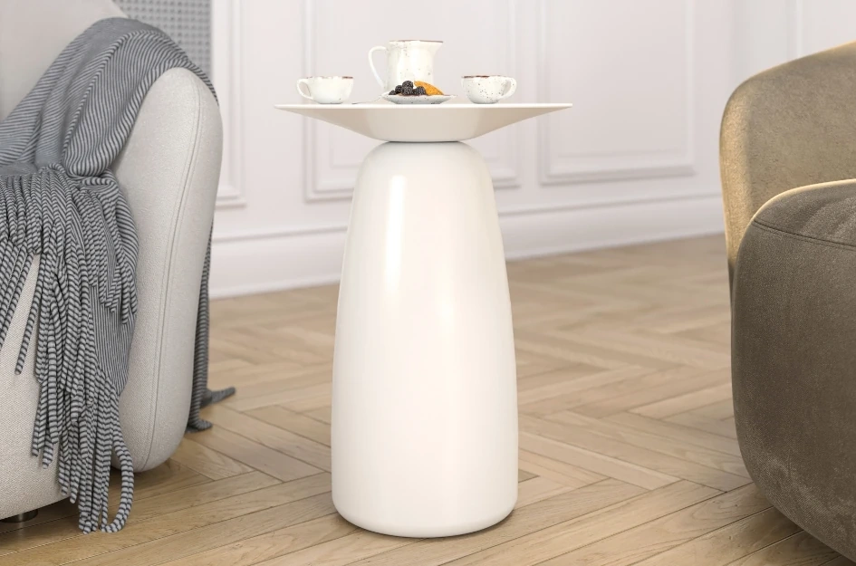 Stolik drewniany BAOBAB 44 różne kolory, wys. 44 cm / kolor biały RAL