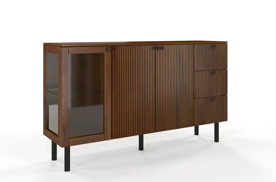 Komoda sosnowa Visby Norvik / szerokość 160 cm / kolor orzech