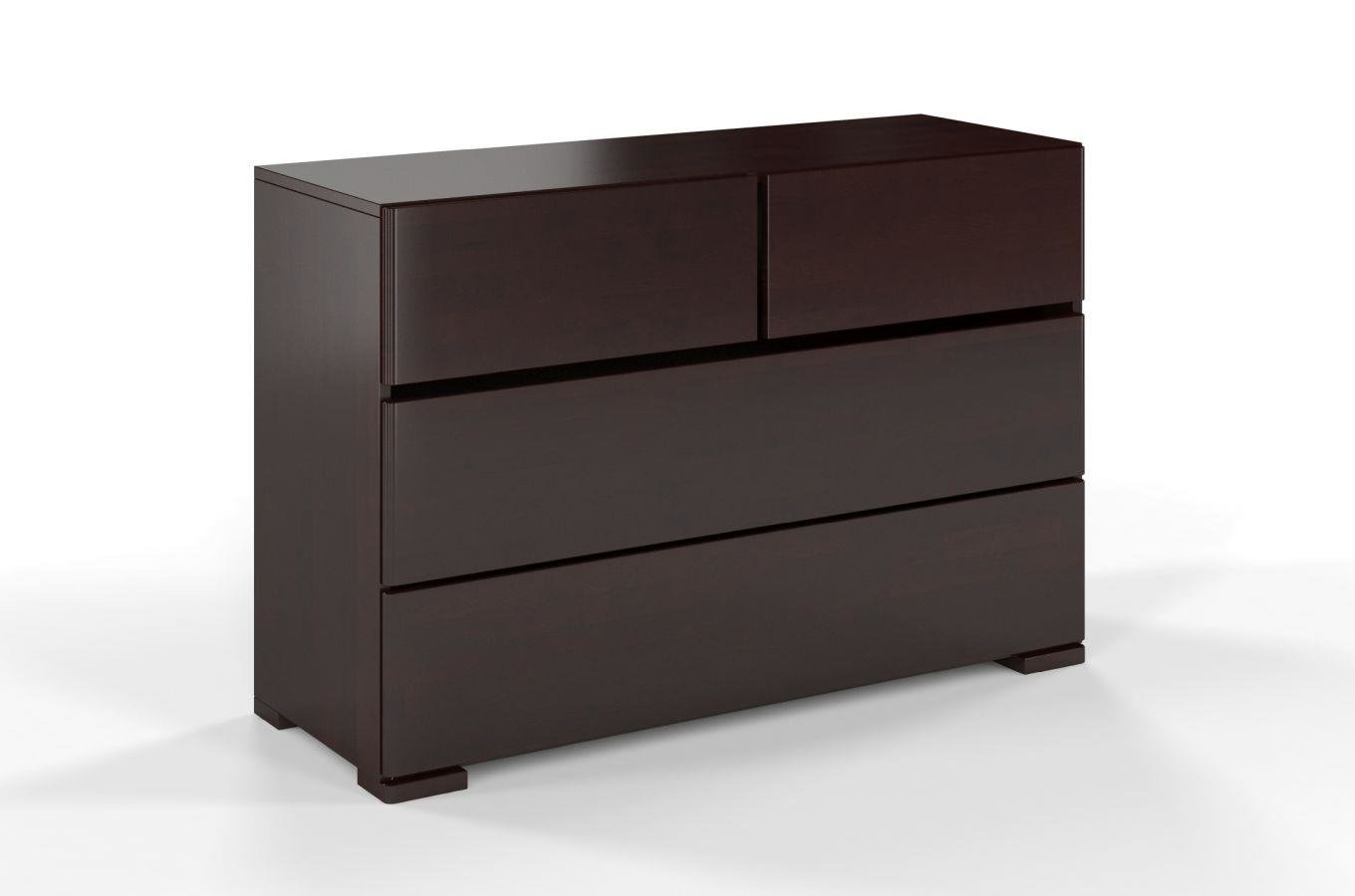Drewniana komoda bukowa Visby Sandemo 2+2 / kolor palisander