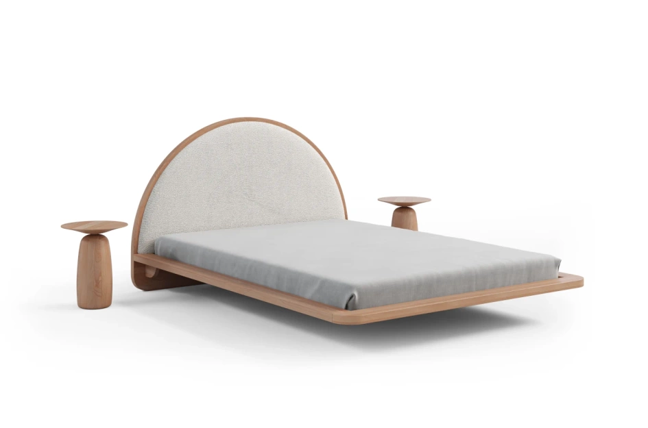 Łóżko lewitujące drewniane bukowe Visby MOMOKO / 180x200 cm, kolor naturalny