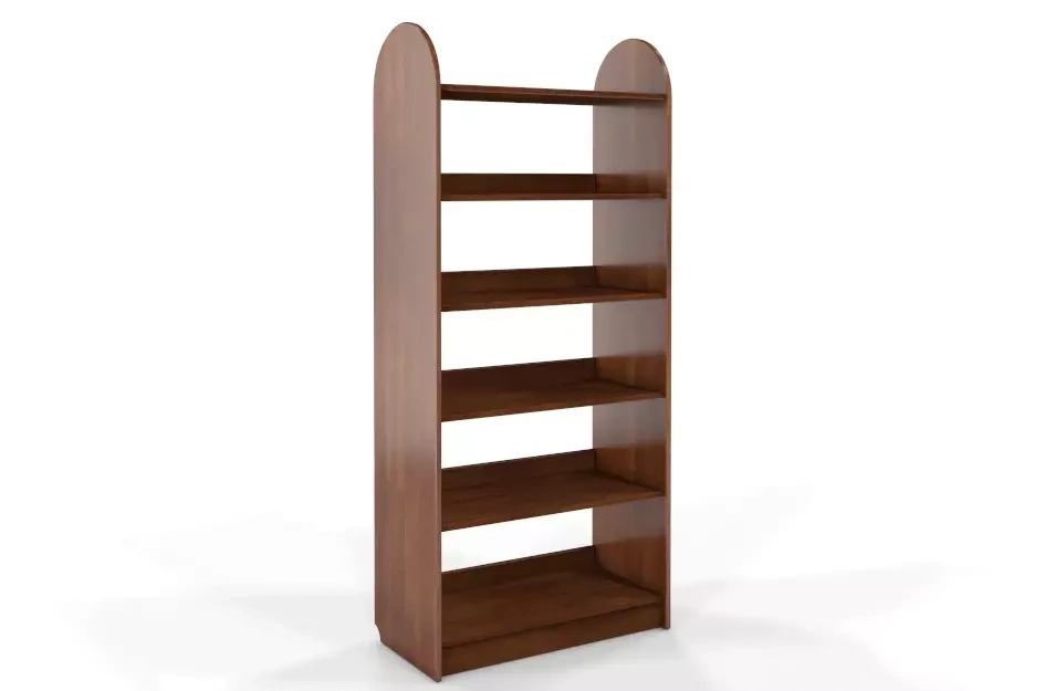 Regał drewniany bukowy Visby KLIPPEN / szerokość 80 cm, kolor orzech