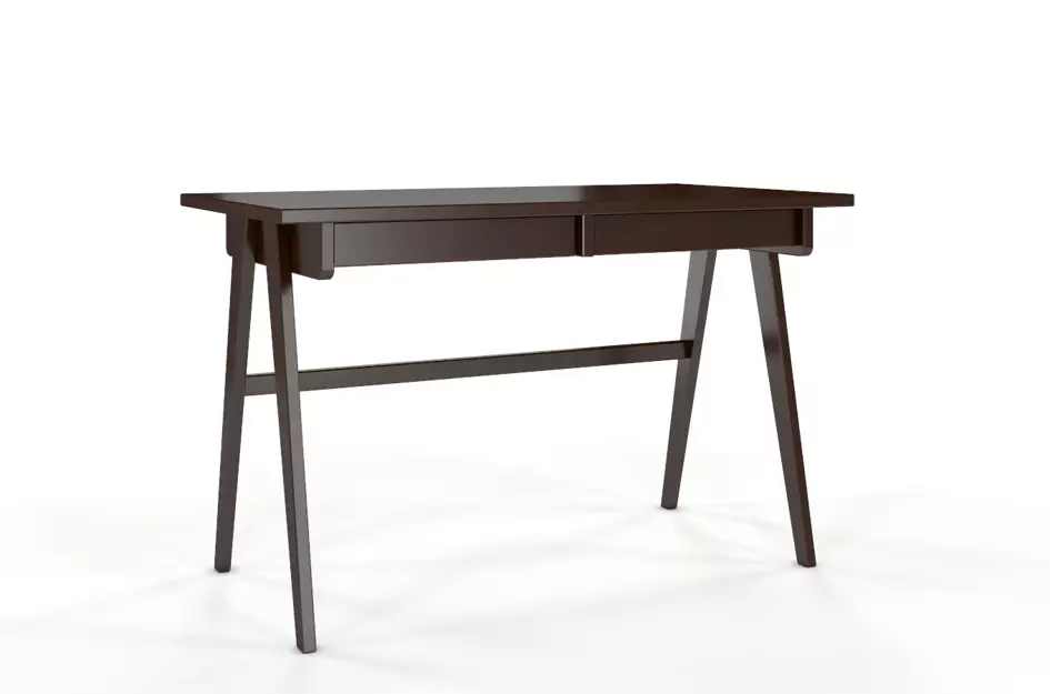 Drewniane bukowe biurko / toaletka z szufladami Visby EDDA / kolor palisander