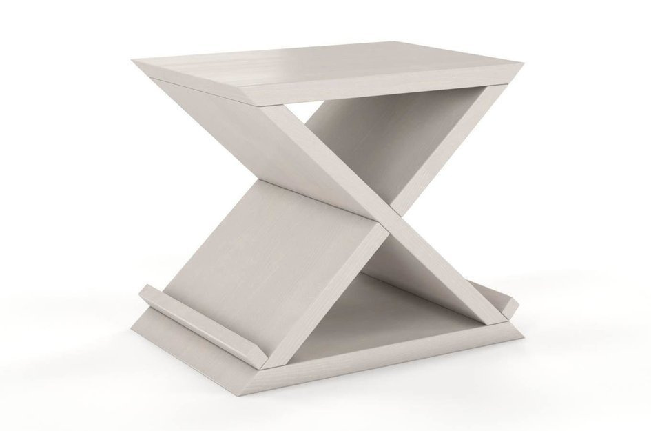 Drewniana szafka nocna sosnowa Visby JAROCIN / kolor biały