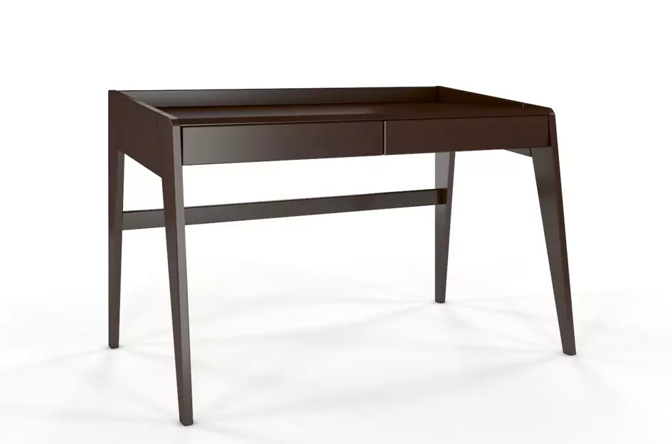 Drewniane bukowe biurko / toaletka z szufladami Visby LISA / kolor palisander