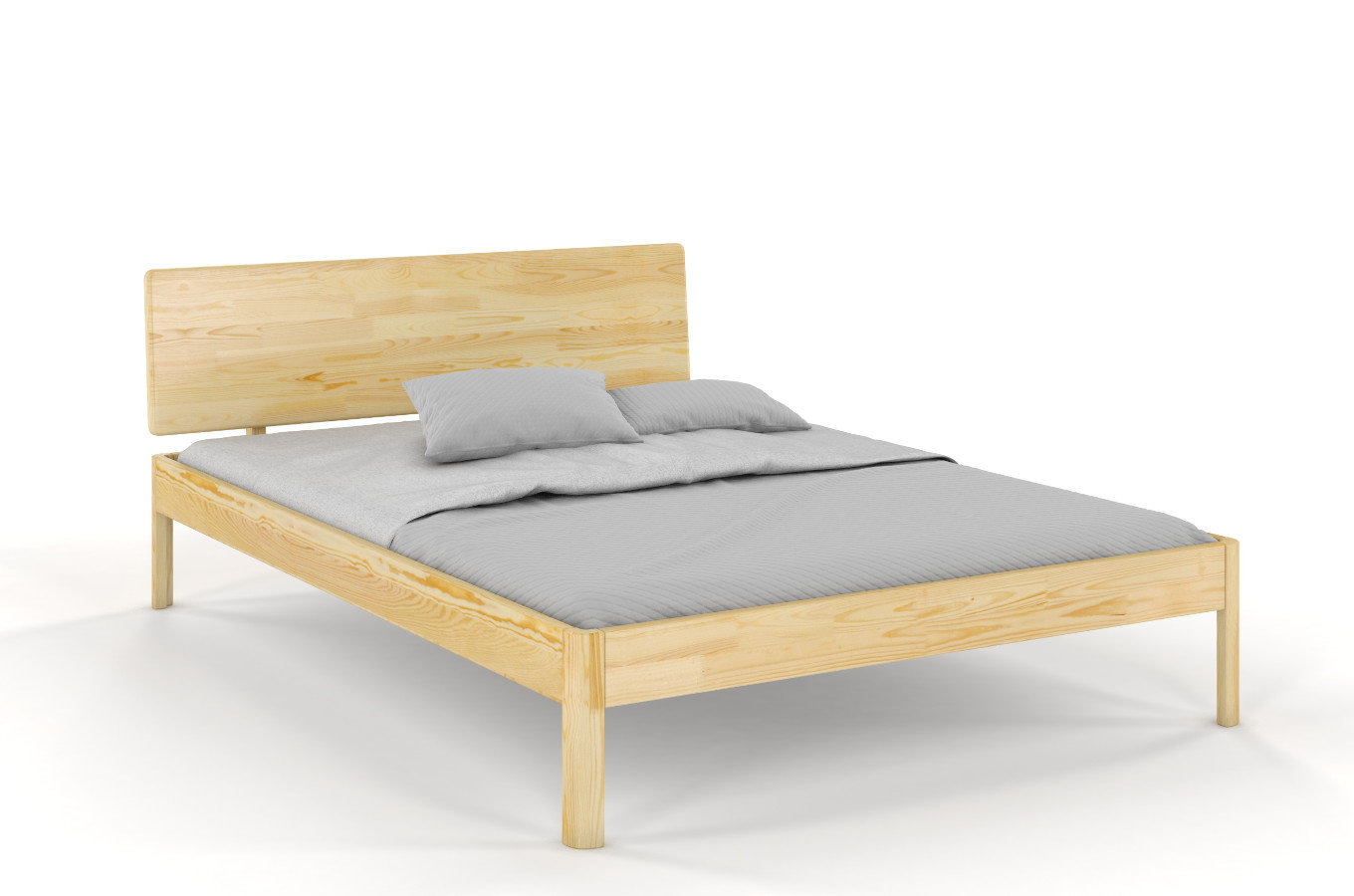  Łóżko drewniane sosnowe Visby AMMER / 180x200 cm, kolor naturalny