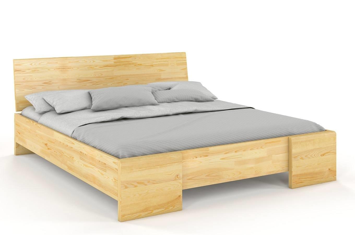 Łóżko drewniane sosnowe Visby Hessler High / 180x200 cm, kolor naturalny