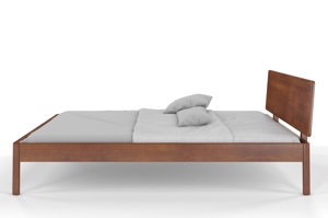  Łóżko drewniane bukowe Visby AMMER / 180x200 cm, kolor orzech
