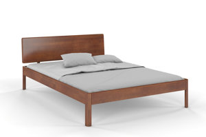  Łóżko drewniane bukowe Visby AMMER / 180x200 cm, kolor orzech
