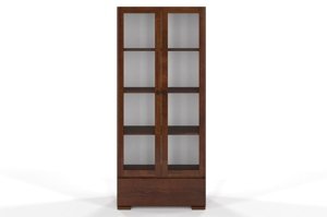 Drewniana sosnowa witryna ze szklanymi drzwiami Visby SANDEMO 1S80