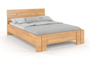 Łóżko drewniane bukowe Visby ARHUS High / 120x200 cm, kolor biały