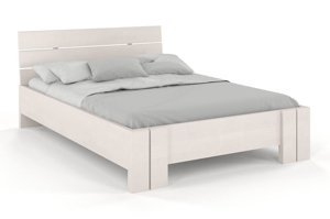 Łóżko drewniane bukowe Visby Arhus High BC Long (Skrzynia na pościel) / 140x220 cm, kolor biały
