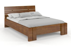 Łóżko drewniane bukowe Visby Arhus High BC Long (Skrzynia na pościel) / 140x220 cm, kolor naturalny