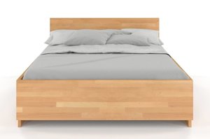 Łóżko drewniane bukowe Visby Bergman High / 120x200 cm, kolor orzech