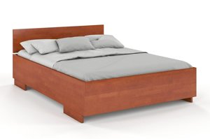 Łóżko drewniane bukowe Visby Bergman High / 180x200 cm, kolor orzech