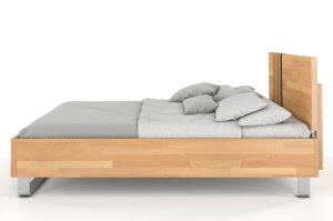 Łóżko drewniane bukowe Visby KIELCE / 140x200 cm, kolor biały