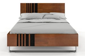 Łóżko drewniane bukowe Visby KIELCE / 160x200 cm, kolor orzech