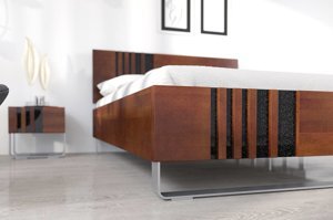 Łóżko drewniane bukowe Visby KIELCE / 180x200 cm, kolor naturalny