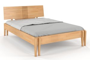 Łóżko drewniane bukowe Visby POZNAŃ / 160x200 cm, kolor orzech