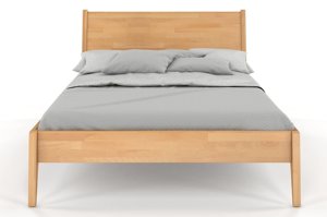 Łóżko drewniane bukowe Visby RADOM / 140x200 cm, kolor orzech