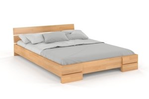 Łóżko drewniane bukowe Visby Sandemo / 120x200 cm, kolor naturalny