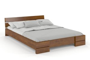 Łóżko drewniane bukowe Visby Sandemo / 120x200 cm, kolor palisander