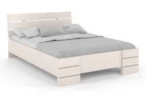 Łóżko drewniane bukowe Visby Sandemo High & LONG (długość + 20 cm) / 140x220 cm, kolor biały