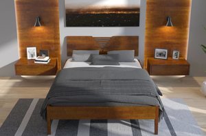 Łóżko drewniane bukowe Visby WOŁOMIN / 120x200 cm, kolor biały