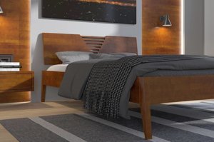 Łóżko drewniane bukowe Visby WOŁOMIN / 120x200 cm, kolor biały
