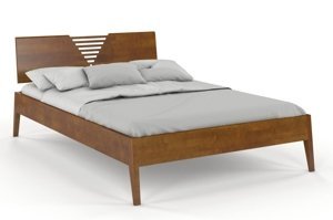 Łóżko drewniane bukowe Visby WOŁOMIN / 120x200 cm, kolor orzech