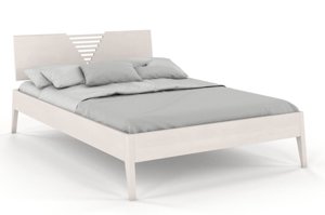 Łóżko drewniane bukowe Visby WOŁOMIN / 140x200 cm, kolor orzech