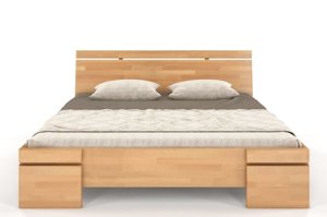 Łóżko drewniane sosnowe Skandica SPARTA Maxi / 140x200 cm, kolor palisander