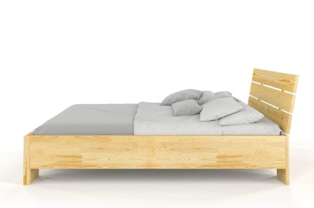 Łóżko drewniane sosnowe Visby Arhus High / 120x200 cm, kolor biały
