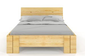 Łóżko drewniane sosnowe Visby Arhus High / 160x200 cm, kolor palisander