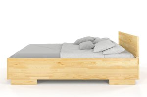 Łóżko drewniane sosnowe Visby Bergman High / 140x200 cm, kolor palisander