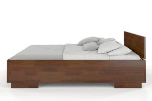 Łóżko drewniane sosnowe Visby Bergman High&Long / 200x220 cm, kolor palisander