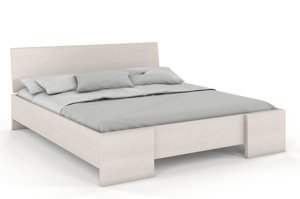 Łóżko drewniane sosnowe Visby Hessler High / 160x200 cm, kolor biały