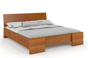 Łóżko drewniane sosnowe Visby Hessler High / 200x200 cm, kolor biały