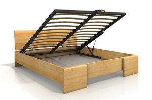 Łóżko drewniane sosnowe Visby Hessler High BC (skrzynia na pościel)