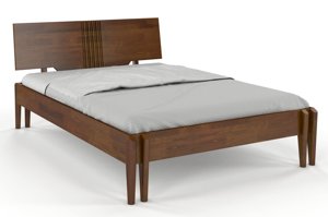 Łóżko drewniane sosnowe Visby POZNAŃ /160x200 cm, kolor orzech