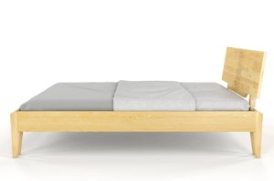 Łóżko drewniane sosnowe Visby POZNAŃ /160x200 cm, kolor orzech